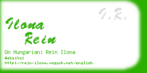 ilona rein business card